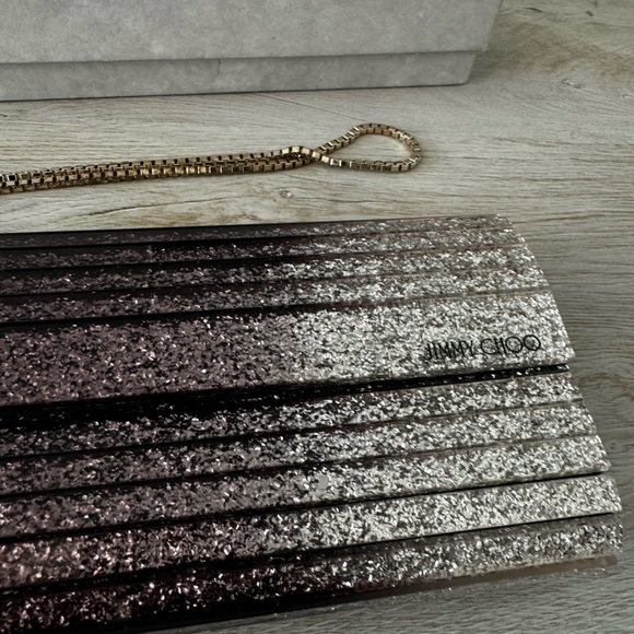 Jimmy Choo sweetie Degrade Glitter Acrilyc clutch - Picture 3 of 8